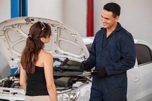 Woman-with-Mechanic - Auto Repair in York, PA Meineke Car Care Auto Service Auto Repair - Auto Repair in York, PA